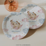 Twinkle Little Star Gender Reveal Paper Plates<br><div class="desc">Enjoy eating off your Twinkle Twinkle Little Star Gender reveal matching paper plates! This watercolor illustration features a sleeping Koala bear on pink and blue clouds and gold stars. Boy or Girl Gender reveal!</div>