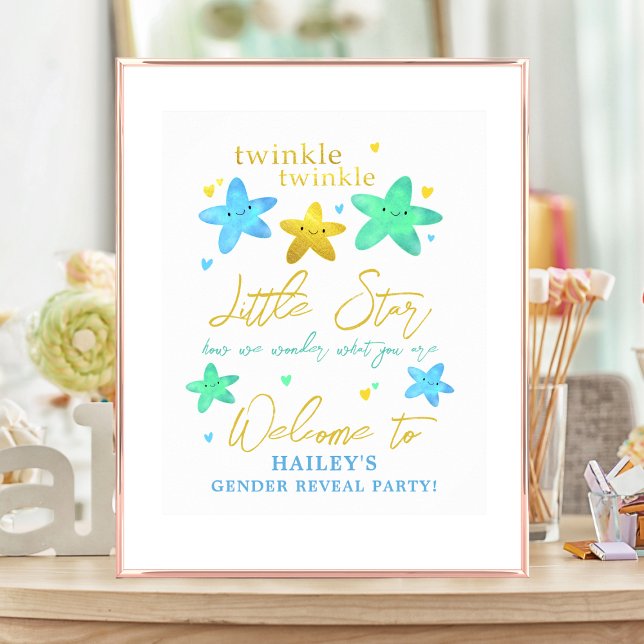 Twinkle Little Star Gender Reveal Welcome Sign (Creator Uploaded)