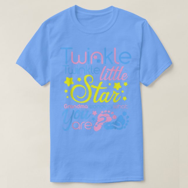 Twinkle Little Star Grandma Wonders What You Are  T-Shirt (Design Front)