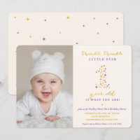 Twinkle Little Star Lavender & Gold First Birthday