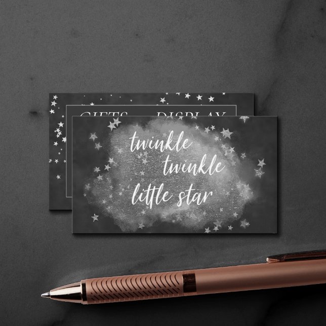Twinkle Little Star | Monochrome Grey Gift Display Enclosure Card (Creator Uploaded)