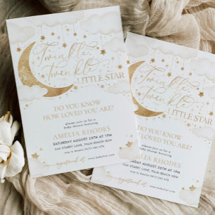 Twinkle Little Star Neutral Baby Shower Invitation