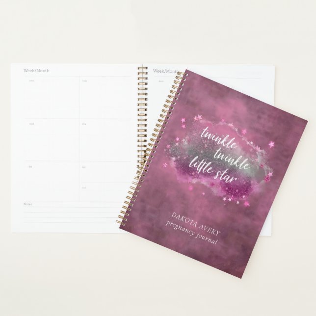 Twinkle Little Star | Pink Mint Green Pregnancy Planner (Display)