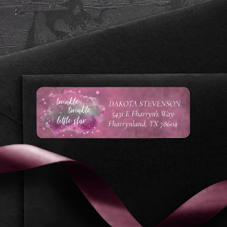 Twinkle Little Star | Pink Silver Grey Address