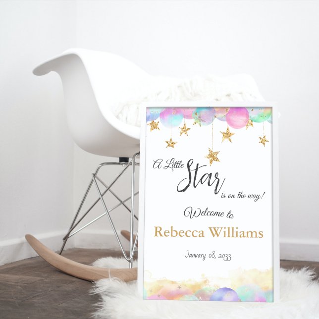 Twinkle Little Star Rainbow Bubbles Baby Shower Banner (Creator Uploaded)