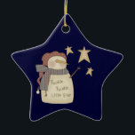 Twinkle Little Star Snowman Christmas Ornament<br><div class="desc">Twinkle Little Star Snowman Christmas Ornament - Customise our Christmas Ornaments as a keepsake that will bring precious memories and joy to your holiday season.</div>