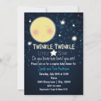TWINKLE Little Star Sparkle Baby Shower Invitation