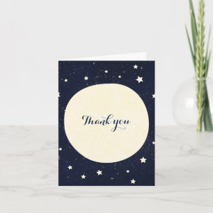 Twinkle Little Star Starry Sky & Moon Thank You Card