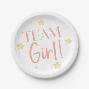 Twinkle Little Star Team Boy Blue Gender Reveal Paper Plate