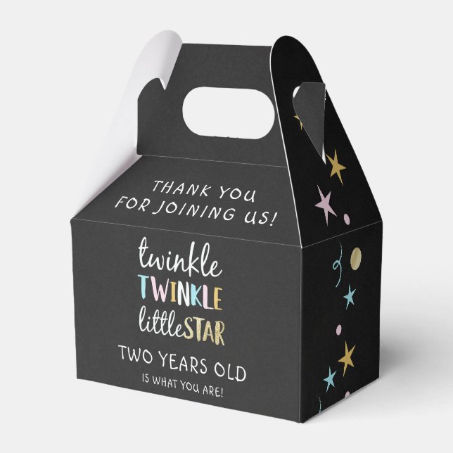 Twinkle Little Star Two Years Old Is What You Are! Favour Box (Front Side)