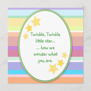 Twinkle Little Star Unisex Baby Shower Invitations