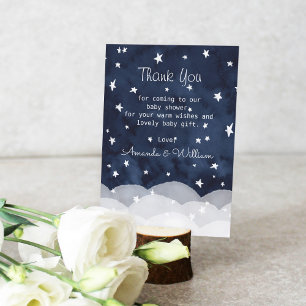 Twinkle Little Star Whimsical Baby Show Thank You Card