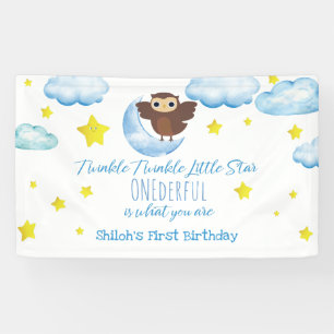 Twinkle Little Star with Friendly Brown Owl Banner