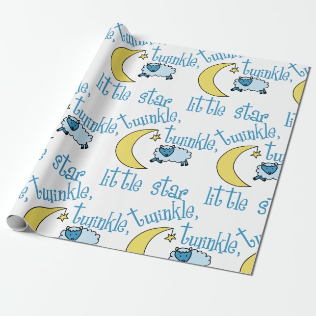 Twinkle Little Star Wrapping Paper (Unrolled)