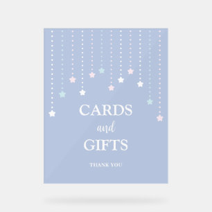 Twinkle Little Stars Baby Shower Cards and Gifts Acrylic Sign