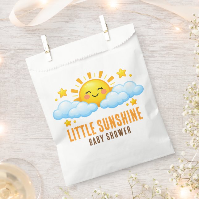 twinkle Little Stars Baby Shower Party Supplies Favour Bags (Clipped)