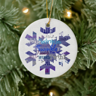 Twinkle Snowflake Ceramic Tree Decoration