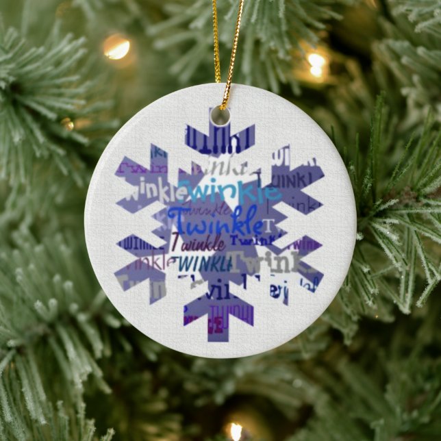 Twinkle Snowflake Ceramic Tree Decoration (Tree)