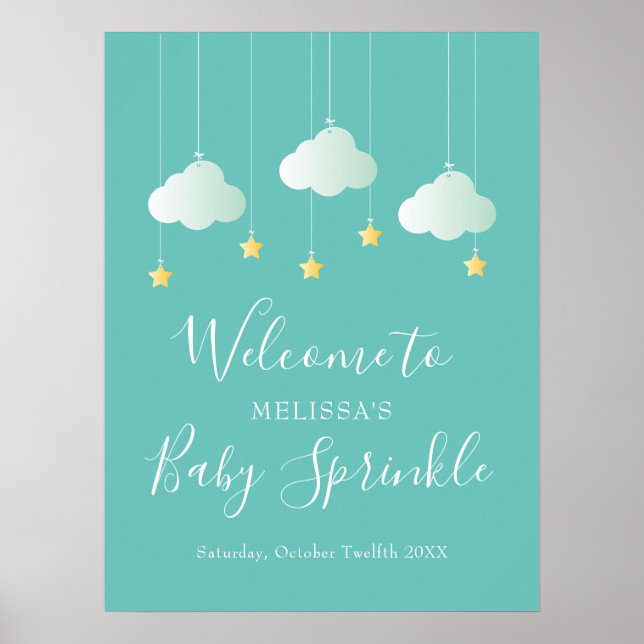 Twinkle Sprinkle Baby Shower / Sprinkle Welcome Poster (Front)
