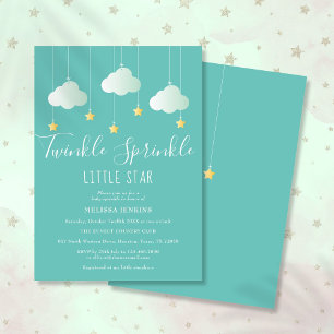 Twinkle Sprinkle Little Star Baby Shower Invitation