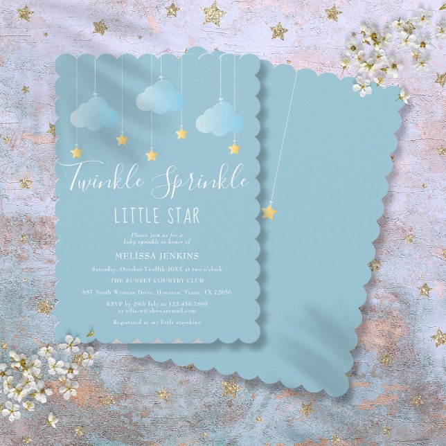Twinkle Sprinkle Little Star Baby Shower Sprinkle Invitation (Twinkle Sprinkle Little Star Baby Shower Sprinkle Invitation)
