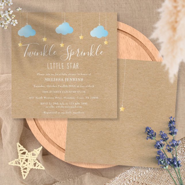 Twinkle Sprinkle Little Star Baby Sprinkle /Shower Invitation (Creator Uploaded)
