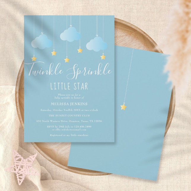 Twinkle Sprinkle Little Star Baby Sprinkle/Shower Invitation (Creator Uploaded)