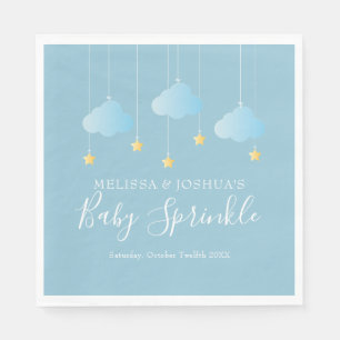 Twinkle Sprinkle Little Star Blue Baby Sprinkle Napkin