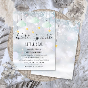 Twinkle Sprinkle Little Star Winter Baby Shower Invitation