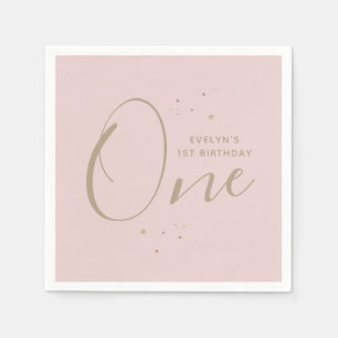 Twinkle Star 1st Birthday Napkin