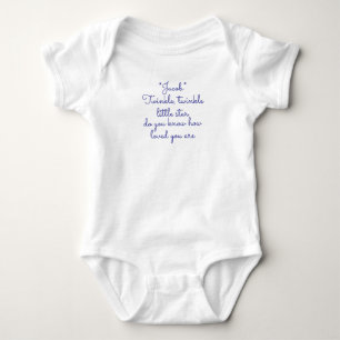 Twinkle star baby bodysuit monogrammed