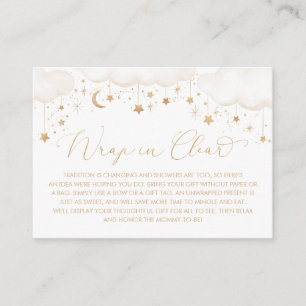 Twinkle Star Baby Display Shower Wrap In Clear Enclosure Card