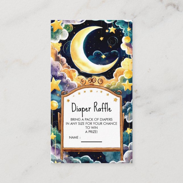 Twinkle Star Boho Celestial Baby Shower Enclosure Card (Front)