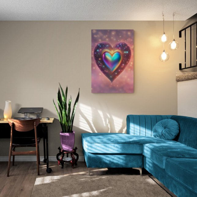 Twinkle Star Heart Poster (Love is the answer. )