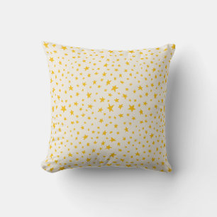 Twinkle Stars golden yellow and cream Cushion
