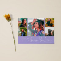 Twinkle Stars Lilac Grad Multi Photo Thank You