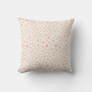Twinkle Stars terracotta pink and cream Cushion