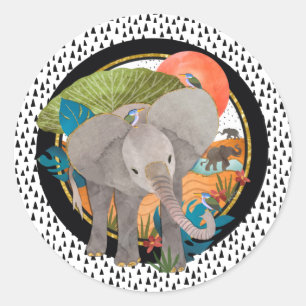 TWINKLE-TOES SAFARI elephant stickers
