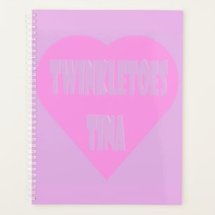 Twinkle toes Tina pink and mauve pastels heart Planner