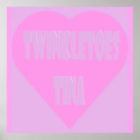 Twinkle toes Tina pink and mauve pastels heart