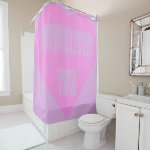 Twinkle toes Tina pink and mauve pastels heart Shower Curtain