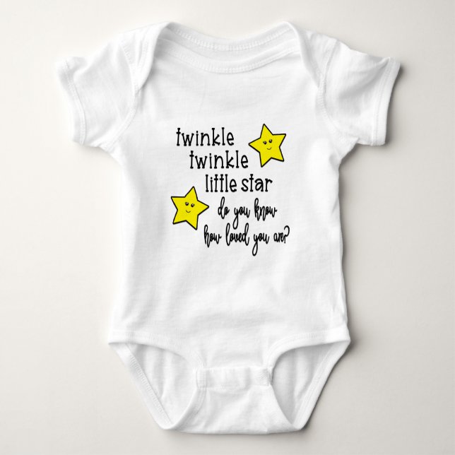 Twinkle Twinkle  Baby Bodysuit (Front)