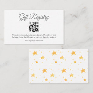Twinkle Twinkle Baby Shower QR Registry Enclosure Card