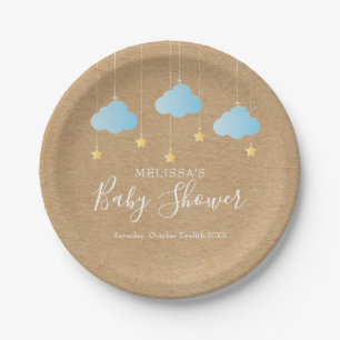Twinkle Twinkle Baby Shower / Sprinkle Rustic Boho Paper Plate