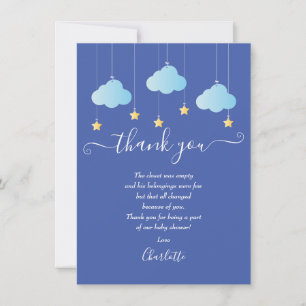 Twinkle Twinkle Baby Shower Thank You Poem Card