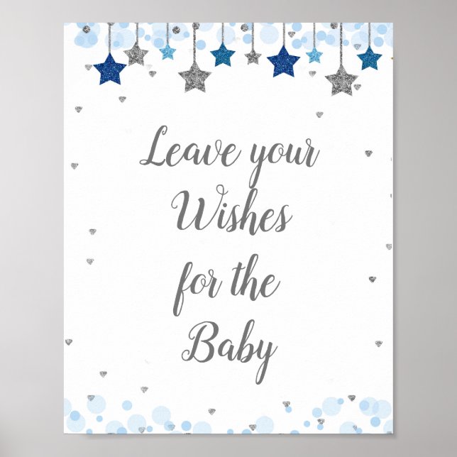 Twinkle Twinkle  Baby Shower Wishes for Baby Sign (Front)