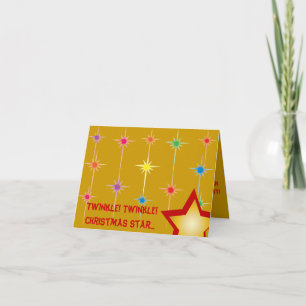 Twinkle Twinkle Christmas Star...-Customise Holiday Card