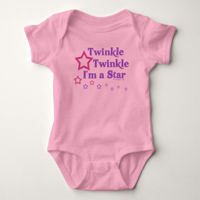 Twinkle Twinkle I'm a Star Baby Bodysuit (Front)