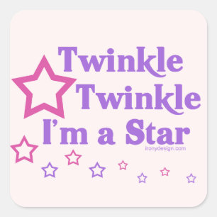 Twinkle Twinkle I'm a Star Square Sticker