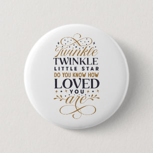 Twinkle Twinkle Little Star 6 Cm Round Badge